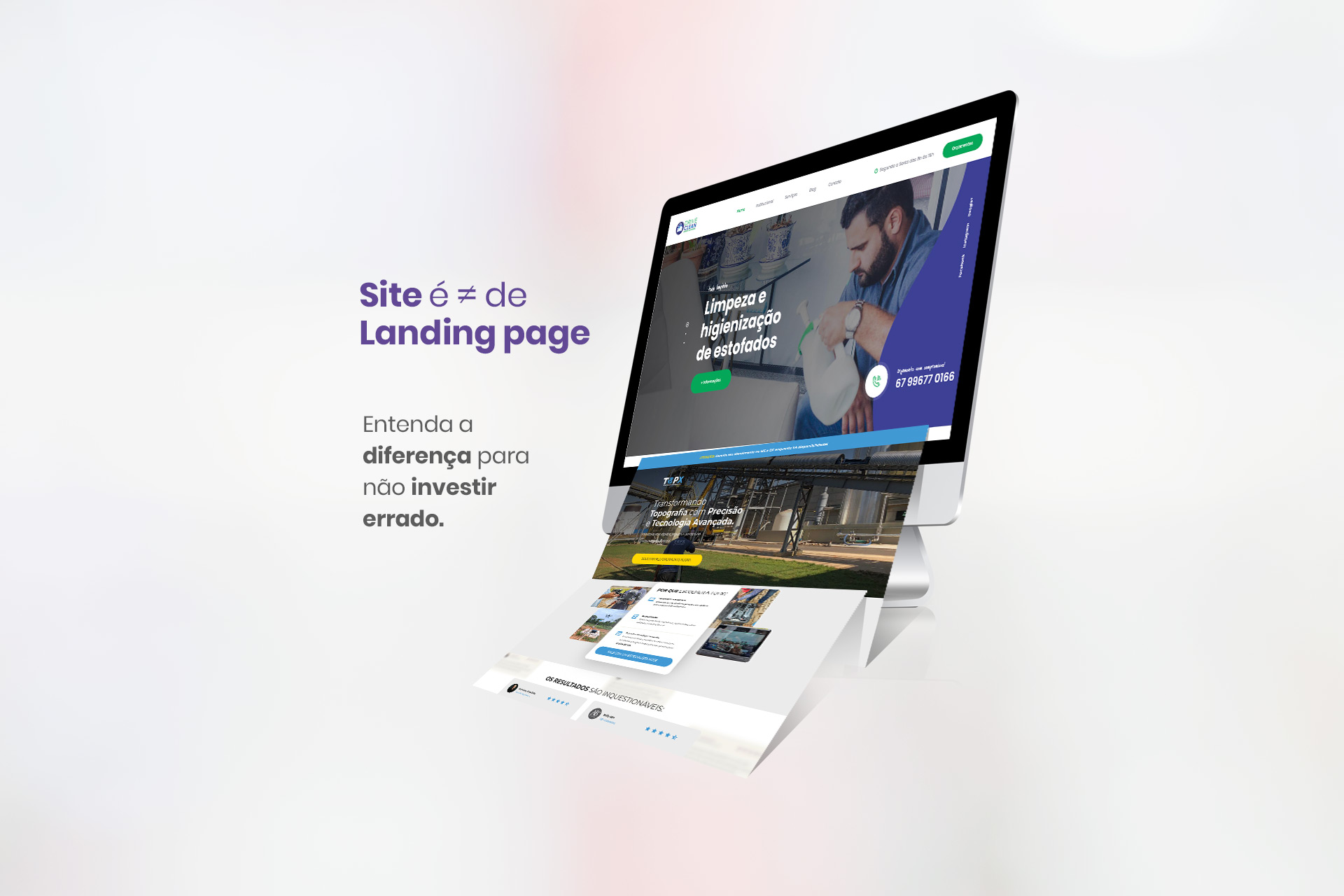 Site é diferente de landing page — entenda a diferença antes de investir errado